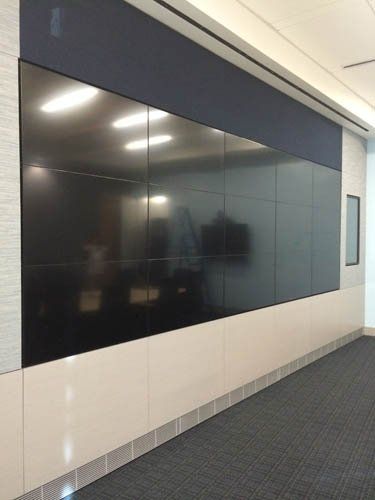 large screen on wall
