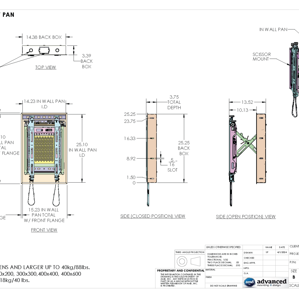 F211070-16in AMD IN WALL PORTRAIT PAN F211070-16in AMD IN WALL PORTRAIT PAN